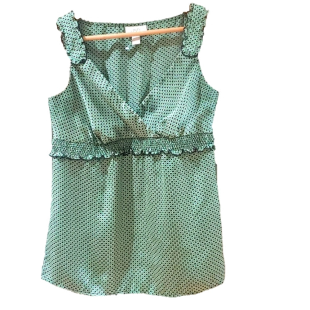 ANN Taylor Loft blouse green size 4